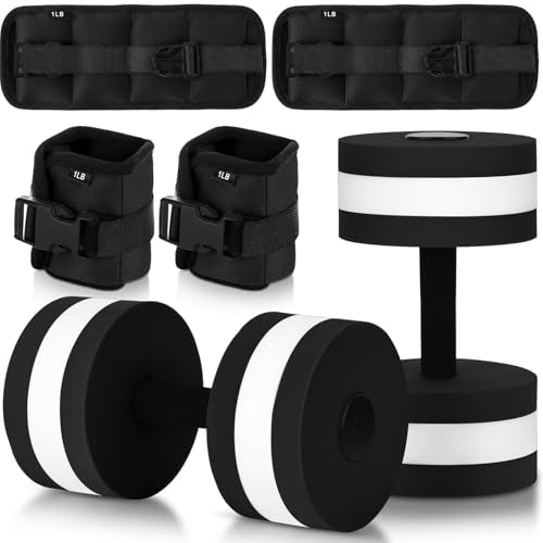 Water Aerobics Set - 4 Piece Pool Exercise Kit with Dumbbells & Weights