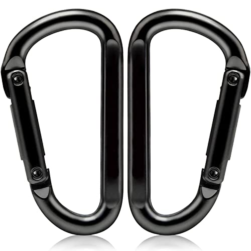 Heavy Duty Carabiner Clips - 3" Iron Hooks, 2pcs for Camping & Hiking