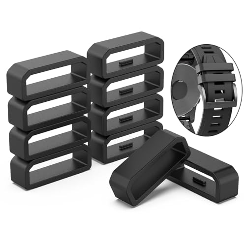 22mm Watch Band Keeper Loops - 10pcs Silicone Fasteners