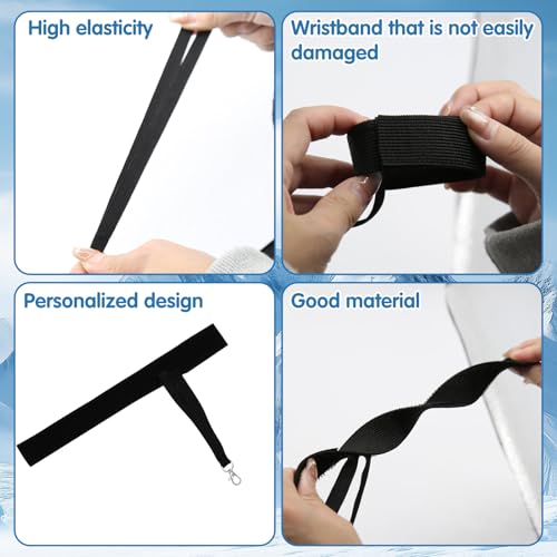 4-Piece Ski Gloves Wrist Strap Set - Elastic Safety Straps