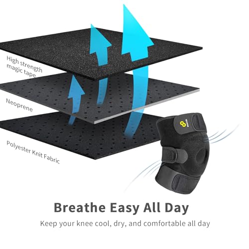 Adjustable Knee Support Brace with Open Patella Design - Pain Relief & Recovery