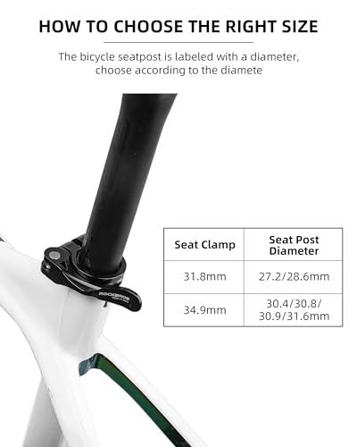 Quick Release Bike Seat Post Clamp - 31.8mm Aluminum Alloy