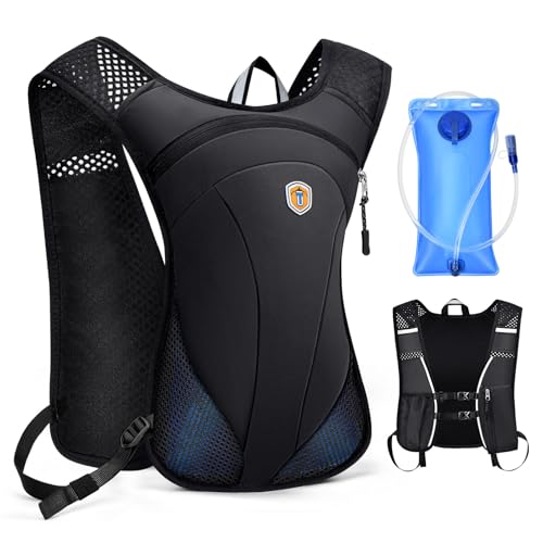 MIAOJIE Hydration Backpack with 2L Bladder, Lightweight Running Vest for Men