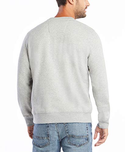 Nautica Men's Basic Crew Neck Fleece Sweatshirt – Large Grey Heather