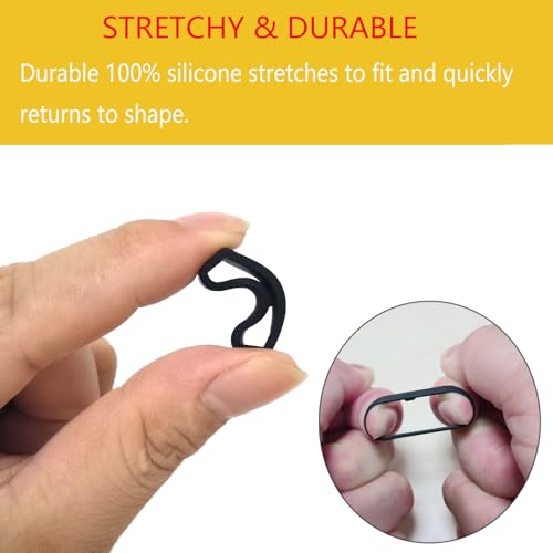22mm Silicone Watch Band Keeper Loops - 8 Pack Replacement Rings