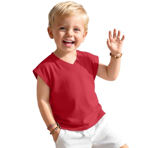 Toddler Boys' Cotton Athletic Tank Top - Red, 5T