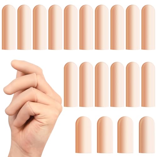 20 Pcs Gel Finger Cots - Reusable Silicone Thumb & Finger Protectors