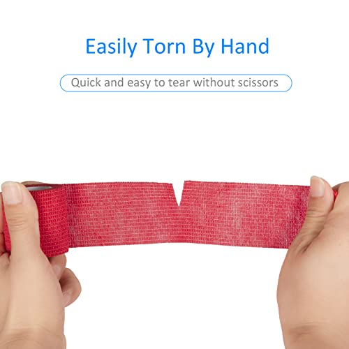 12Pcs 2”x 5 Yards Self Adhesive Bandage Wrap Elastic Adherent