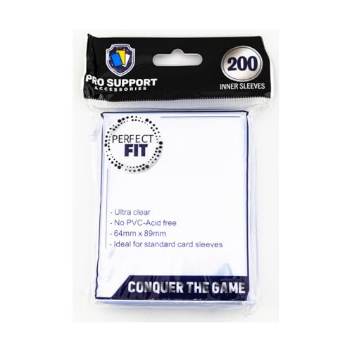 200 Ultra Clear Inner Sleeves for Trading Cards - Perfect Fit