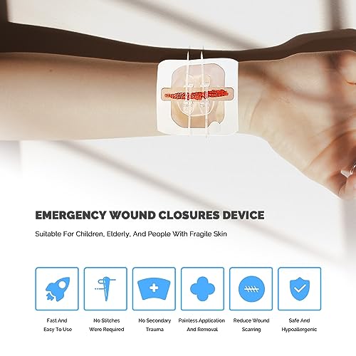 Emergency Wound Closure Strips - 2 Pcs Zip Stitch Kit