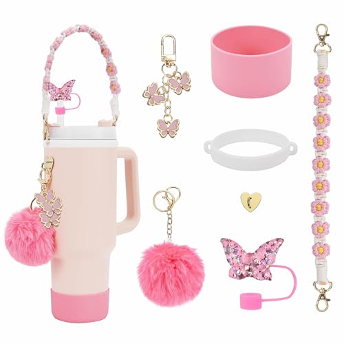 7PCS Tumbler Accessories Set - Pink for Stanley Cup