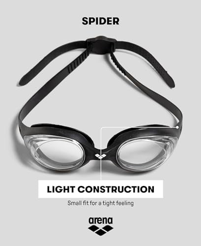 ARENA Unisex Adult Swim Goggles Clear/Black Anti-Fog Leak-Proof Swimming Mask