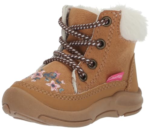 OSHKOSH B'GOSH Toddler Girl Ramira Faux-Fur Lined Booties - 12 Tan