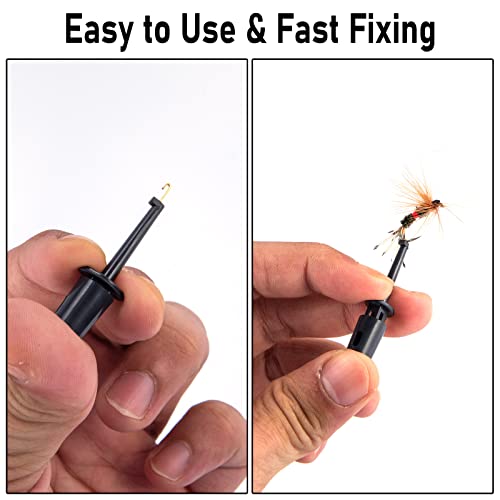Fly Hook Hackle Pliers - 10PCS Plastic Fishing Tool, Black