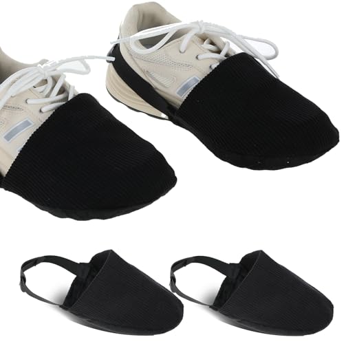 Bowling Shoe Covers - 2-Pack Black Flannel Accessories for Men & Kids