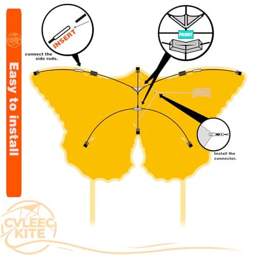 CVLEEC KITE A-Ukiyo-e Butterfly Kite for Kids & Adults, Easy to Fly, 60in Wingspan
