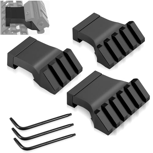 45 Degree Picatinny Offset Rail Mounts - 3-4-5 Slots (3 Pack)