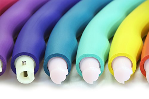Weighted Hula Hoop 3.3lb Large Rainbow Exercise Hoop for Fat Loss & Fitness