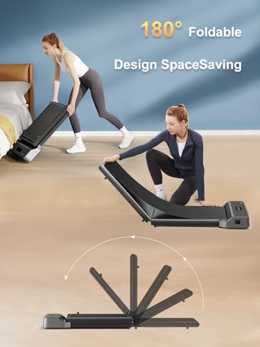 Foldable Walking Pad Treadmill Z1 - Compact Design, Quiet Motor, Grey