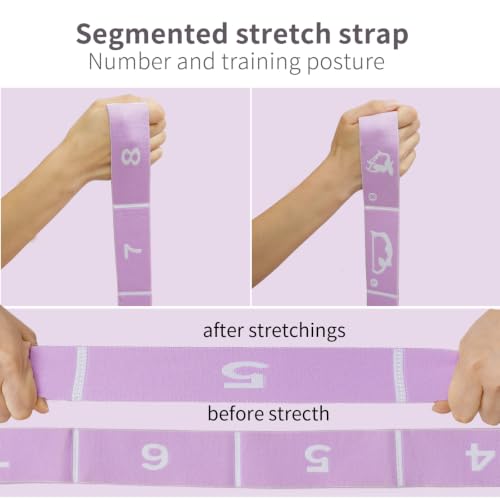 Adjustable 8-Loop Stretch Strap for Kids - Purple