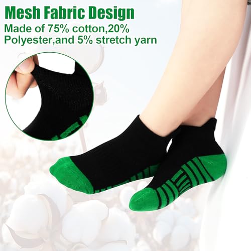 Gentaby 12 Pairs Boys Socks Athletic Ankle Toddler 1-14Y 7-10 Years Black