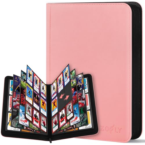 9 Pocket Card Binder - 30 Page Storage Album for Trading Cards, Pink