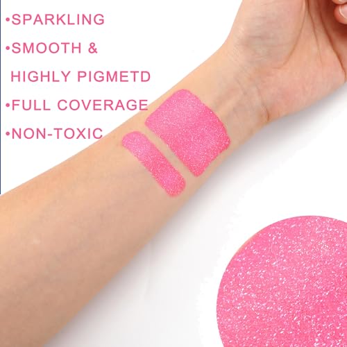 Hot Pink Glitter Eye Black Stick - Anti-Glare Sports Makeup