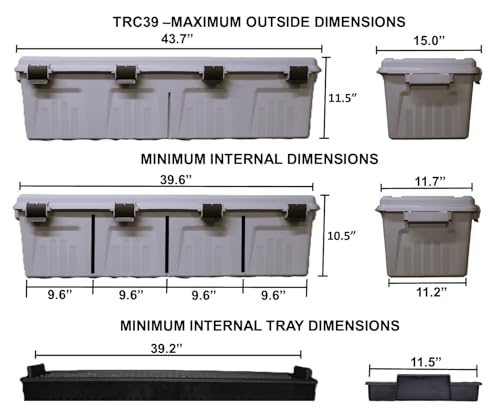 Tactical Rifle Crate with Wheels - 39" Hard Gun Carrying Case