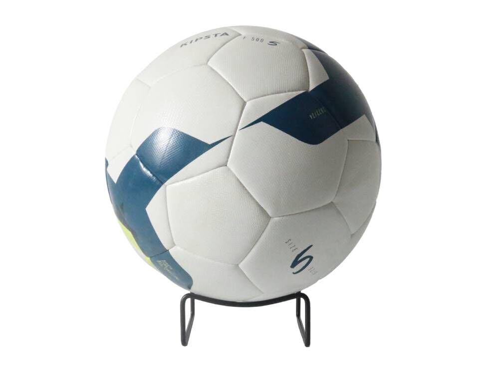 HillSpring Metal Football Display Stand, Base Holder for Basketball, Bowling, Soccer, Volleyball, Rugby and Other Autographed Balls