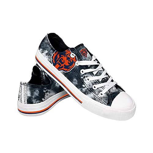 Chicago Bears Tie Dye Low Top Canvas Sneakers for Women