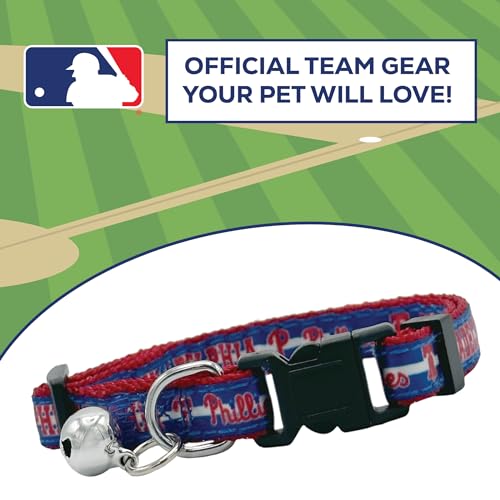 MLB Cat Collar - Philadelphia Phillies Satin Collar with Bell