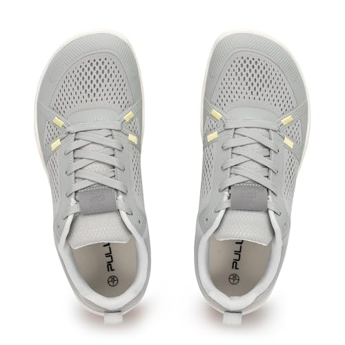 Pulltop Wide Toe Box Barefoot Trail Running Shoes for Women - Size 10, Lt Grey, Zero Drop, Minimalist Crossfit Sneakers