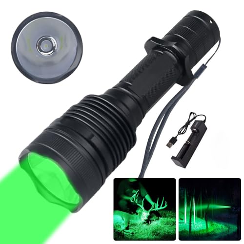 M7 Hunting Flashlight: 525nm-530nm Green Hunting Light Kit Rifle Flashlight Long Range for Predator Hog Light