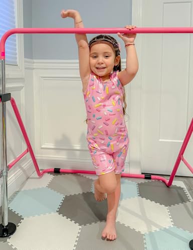 Gymnastics Leotard for Girls 2-9Y with Shorts - Rainbow Candy