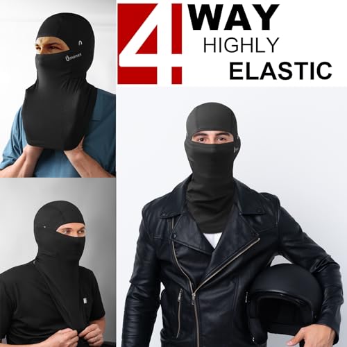 Lightweight Breathable Balaclava - UPF50 Sun Protection, Black - One Size