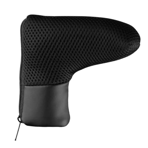 Mesh Blade Golf Putter Head Cover with Zipper - Black