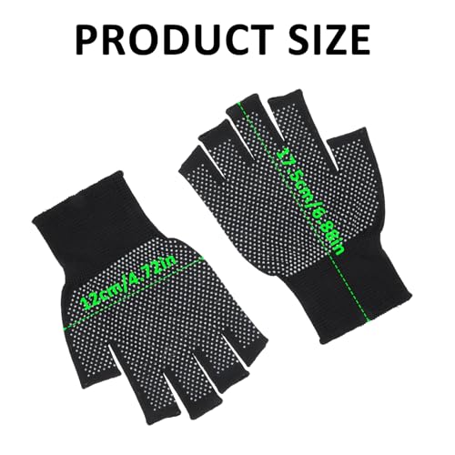 Breathable Fingerless Work Gloves - Anti-Slip Lightweight Half-Finger Gear