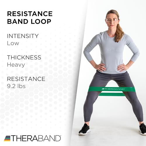 Resistance Band Loop - Heavy Green 12 Inch for Exercise & Therapy