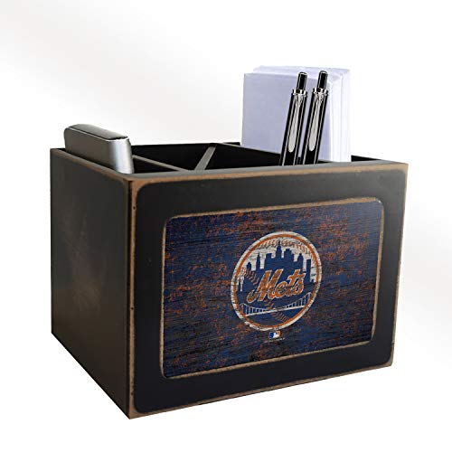 Mets Distressed Team Logo Desktop Organizer - 4 Dividers
