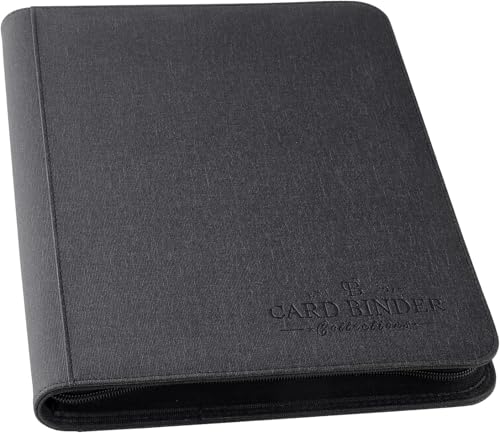 Premium 9 Pocket Trading Card Binder with Zip Closure - Holds 540 Cards
