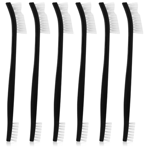 6-Piece Double-Ended Cleaning Brush Set - Nylon Bristle Detail Tools