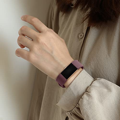 Adjustable Sport Bands for Fitbit Charge 2 - 3 Pack, Starlight/Milk Tea/Smoke Violet, Large