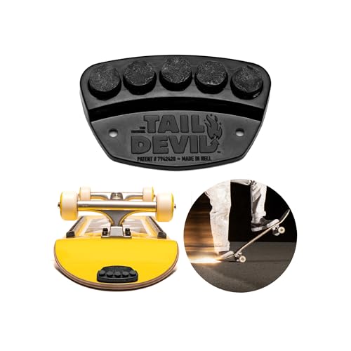 Black Tail Devil Skateboard Spark Plate - Sparks & Tail Guard for Skateboarding
