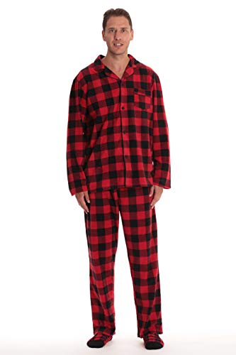Buffalo Plaid Microfleece Family Pajamas Set with Socks - Medium Dog