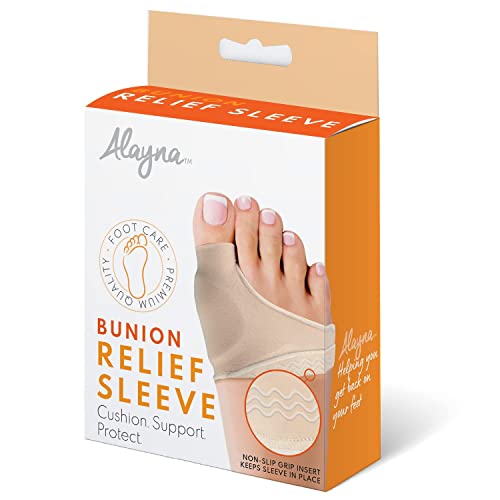 Alayna Bunion Sleeve S Nude — Gel Cushion Foot Support for Women & Men