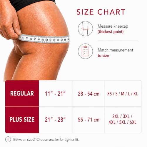 Patella Support Strap - Knee Band for Pain Relief - Black, Regular Size
