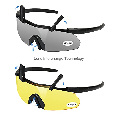 xaegistac Shooting Glasses with Interchangeable Lenses - High Impact Eye Protection