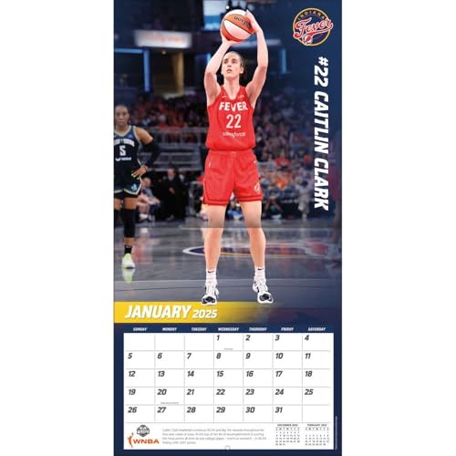 Caitlin Clark 2025 Indiana Fever Wall Calendar - 12 Months