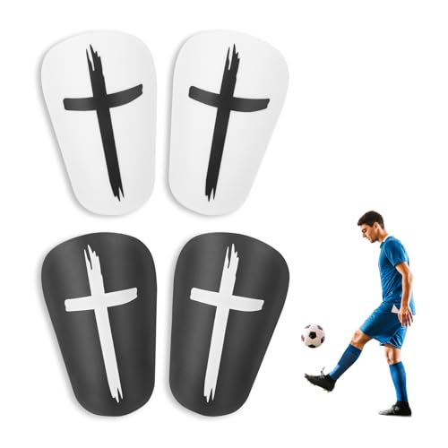 Mini Soccer Shin Guards for Kids - 2 Pairs (10-12 Years)
