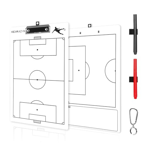 Soccer Coaches Clipboard - Double-Sided Dry Erase Whiteboard